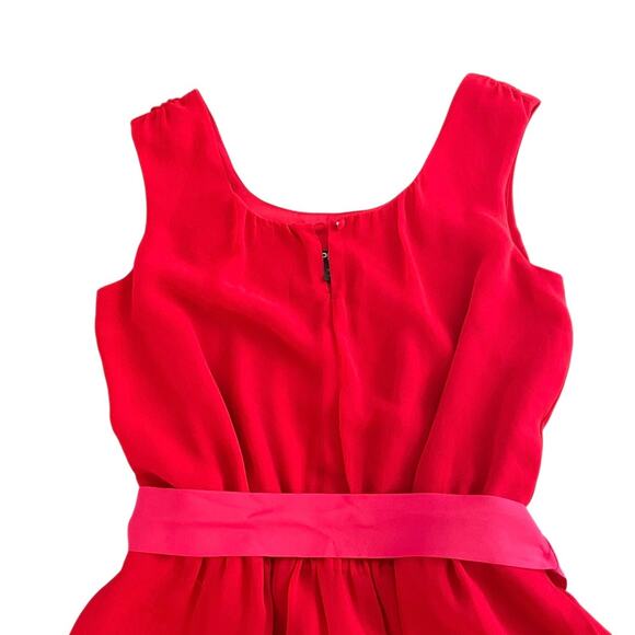 Express Red Sleeveless A-Line Mini Dress, Women's S, Formal Romantic Holiday - Picture 4 of 8